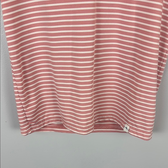 Tommy Bahama Pink & White Stripped Preppy Short Sleeve Tee Size Large - Picture 6 of 9